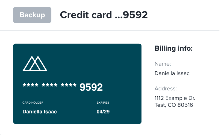 Backup payment method