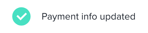 Payment info updated