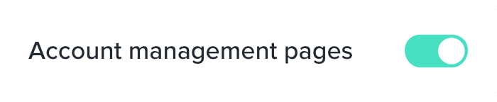 Account managed pages
