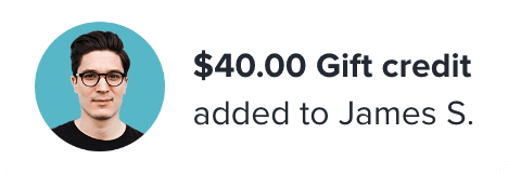 $40 gift credit