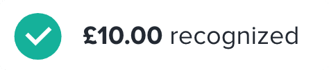 £10.00 recognized