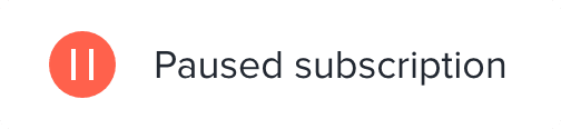 Paused subscription